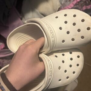 CROCS Off-White Clogs with Textured Sole